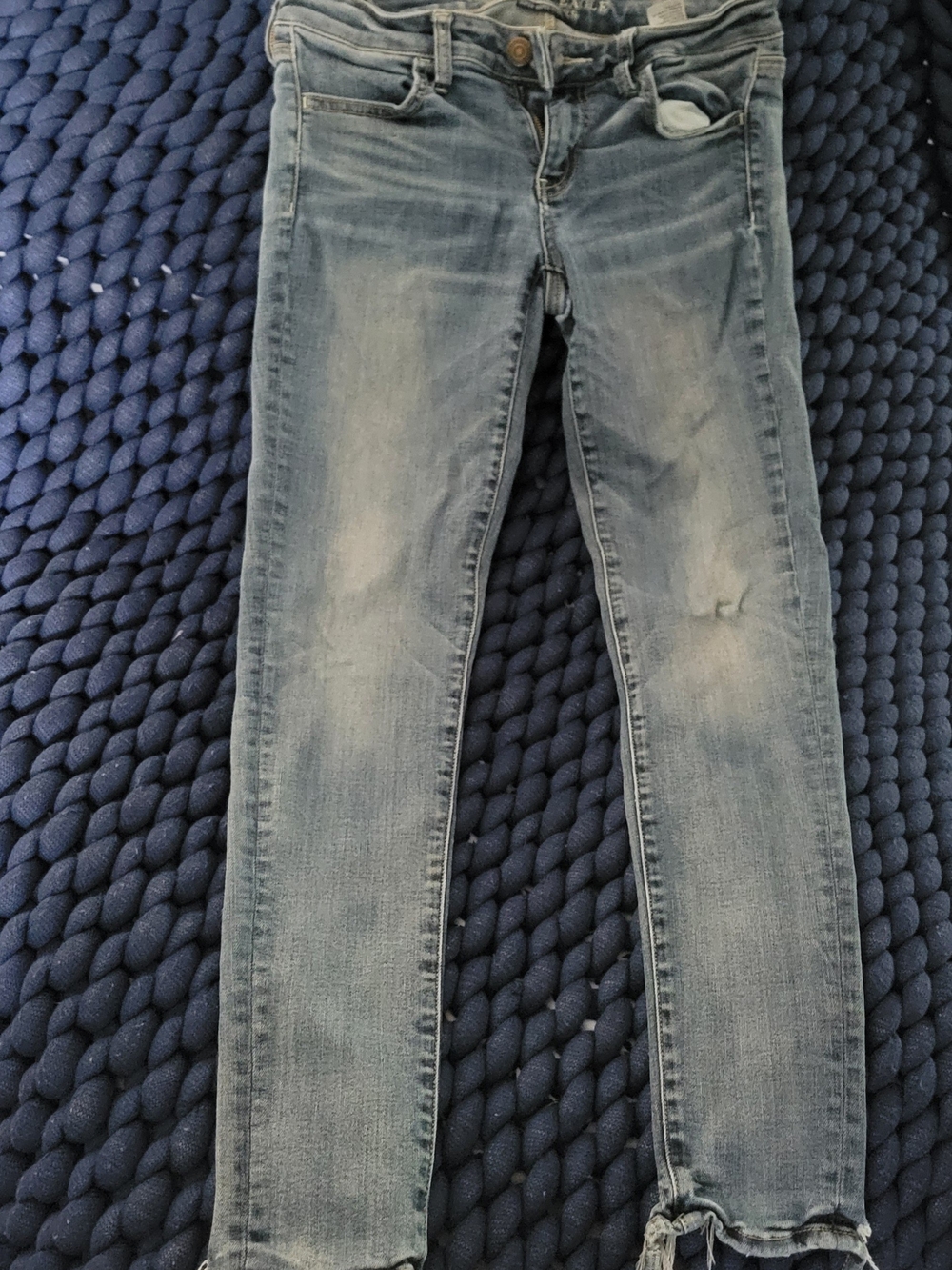 American Eagle Outfitters Faded Light Blue Skinny Jeans